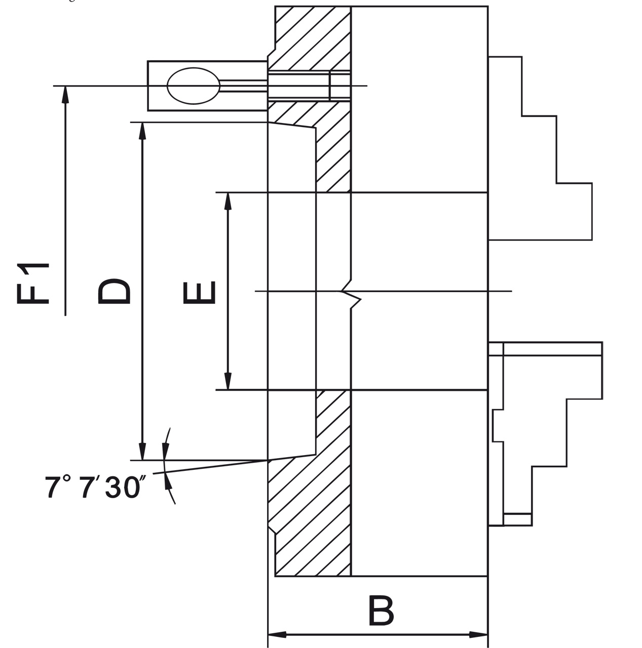 Präzisions-3-Backenfutter PO3-200/D5