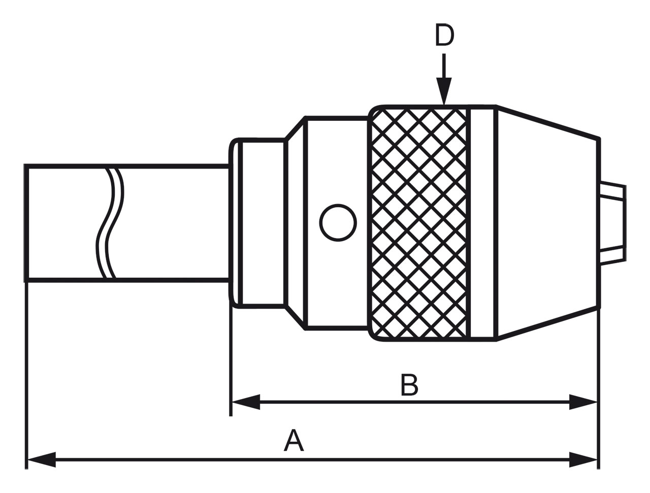 Schnellspann-Bohrfutter mit Aufnahmeschaft MK 3, 1 - 16 mm