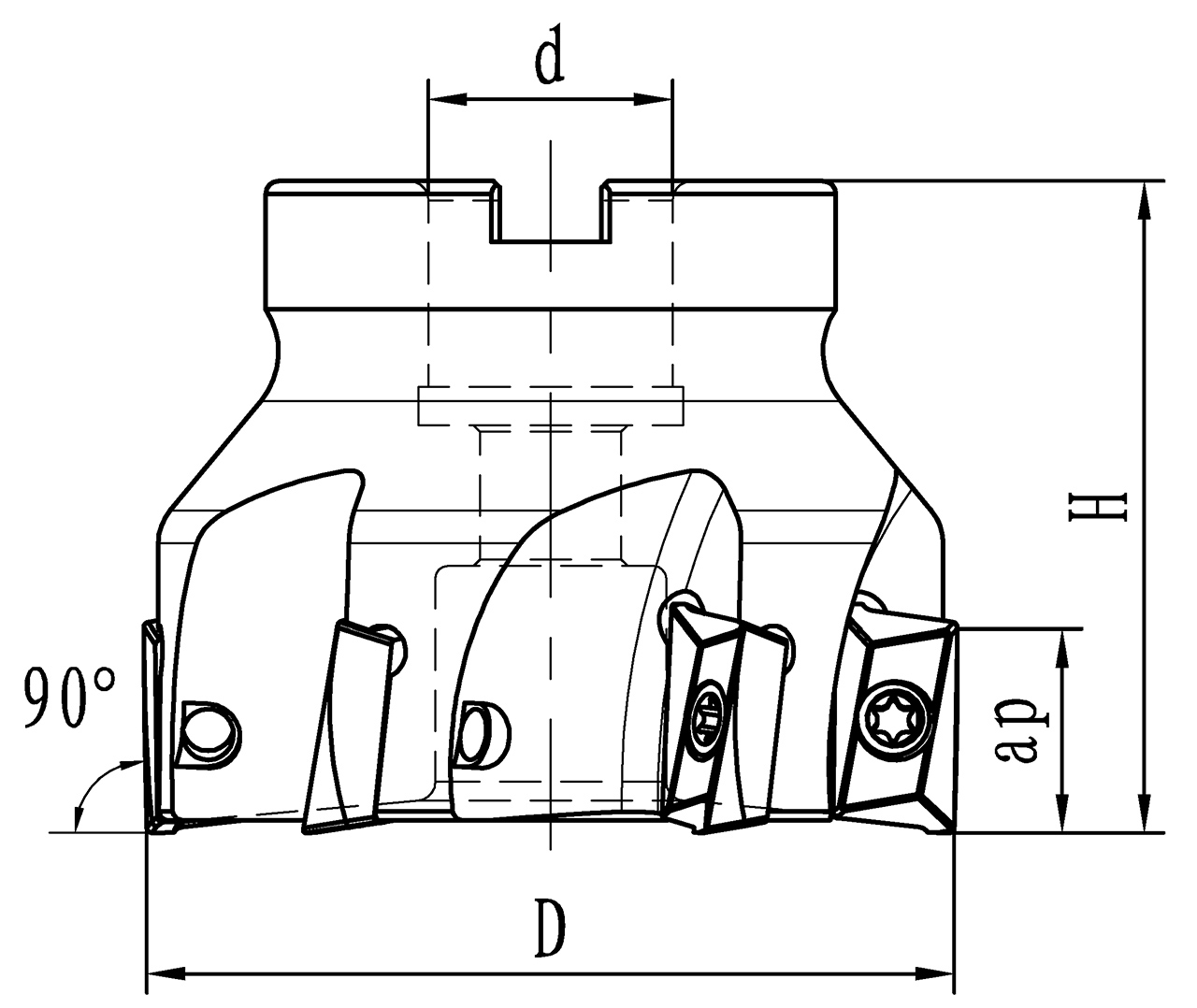 Plan- und Eckfräser diam. 50 mm / B 22