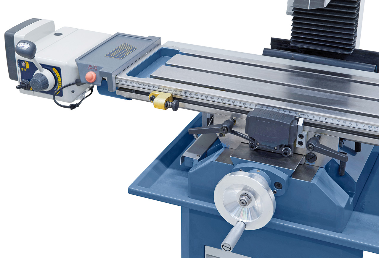 Bohr- und Fräsmaschine BF 28 BDC mit Vorschub inkl. 3-Achs-Digitalanzeige ES-12 V