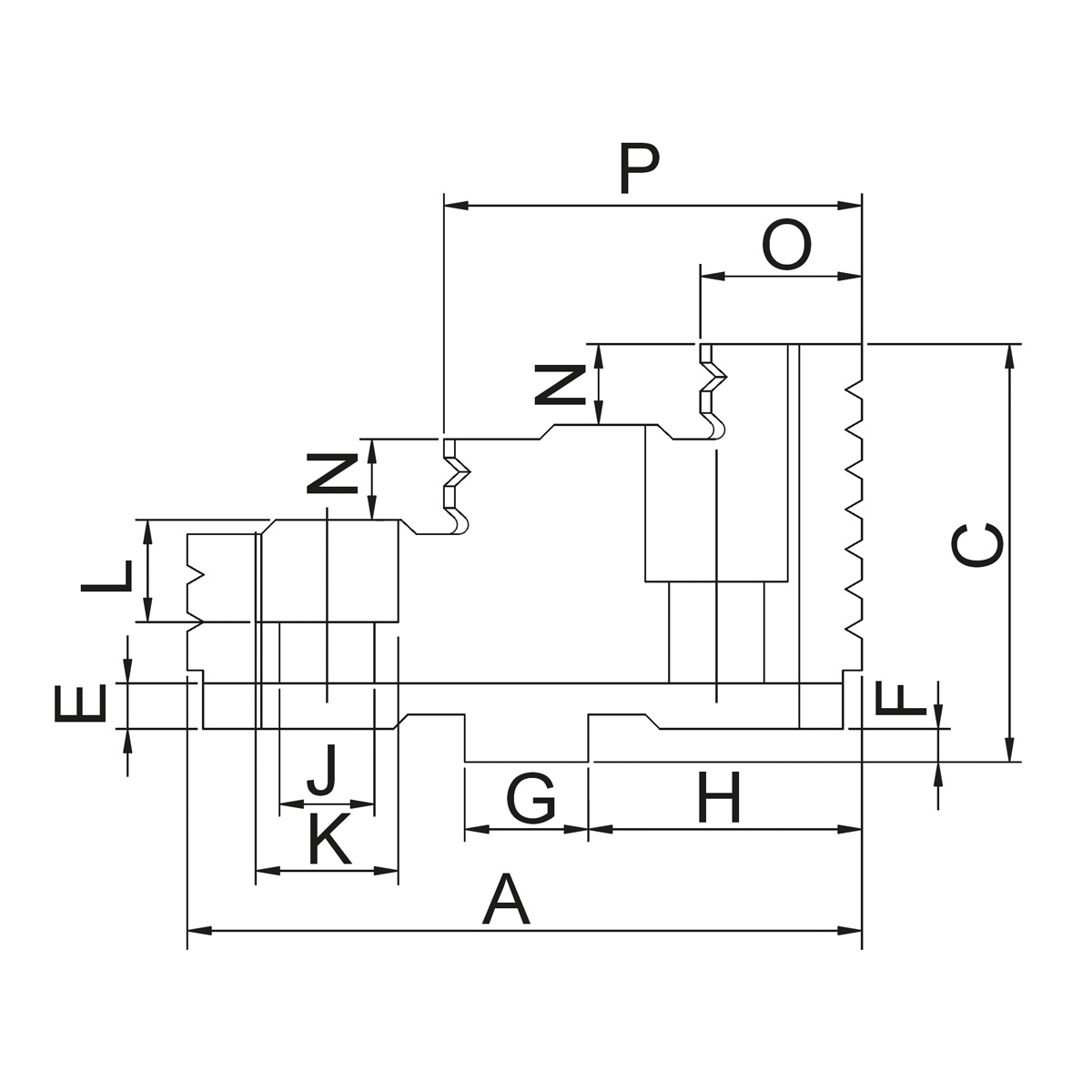 Umkehr-Aufsatzbacken TJ-PS4-250