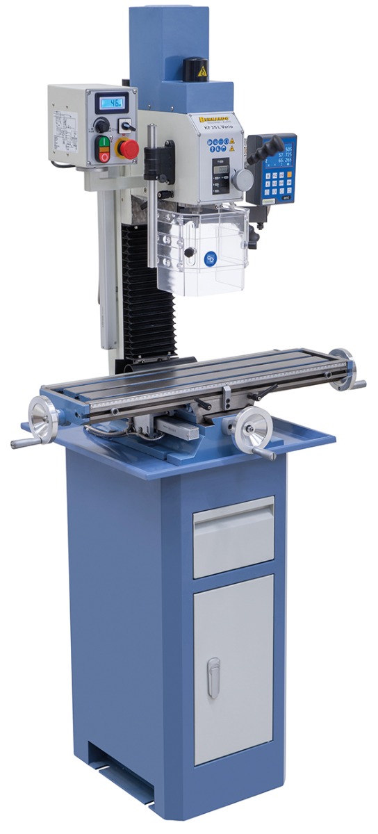 Bohr- und Fräsmaschine KF 25 L Vario inkl. 3-Achs Digitalanzeige DT 40