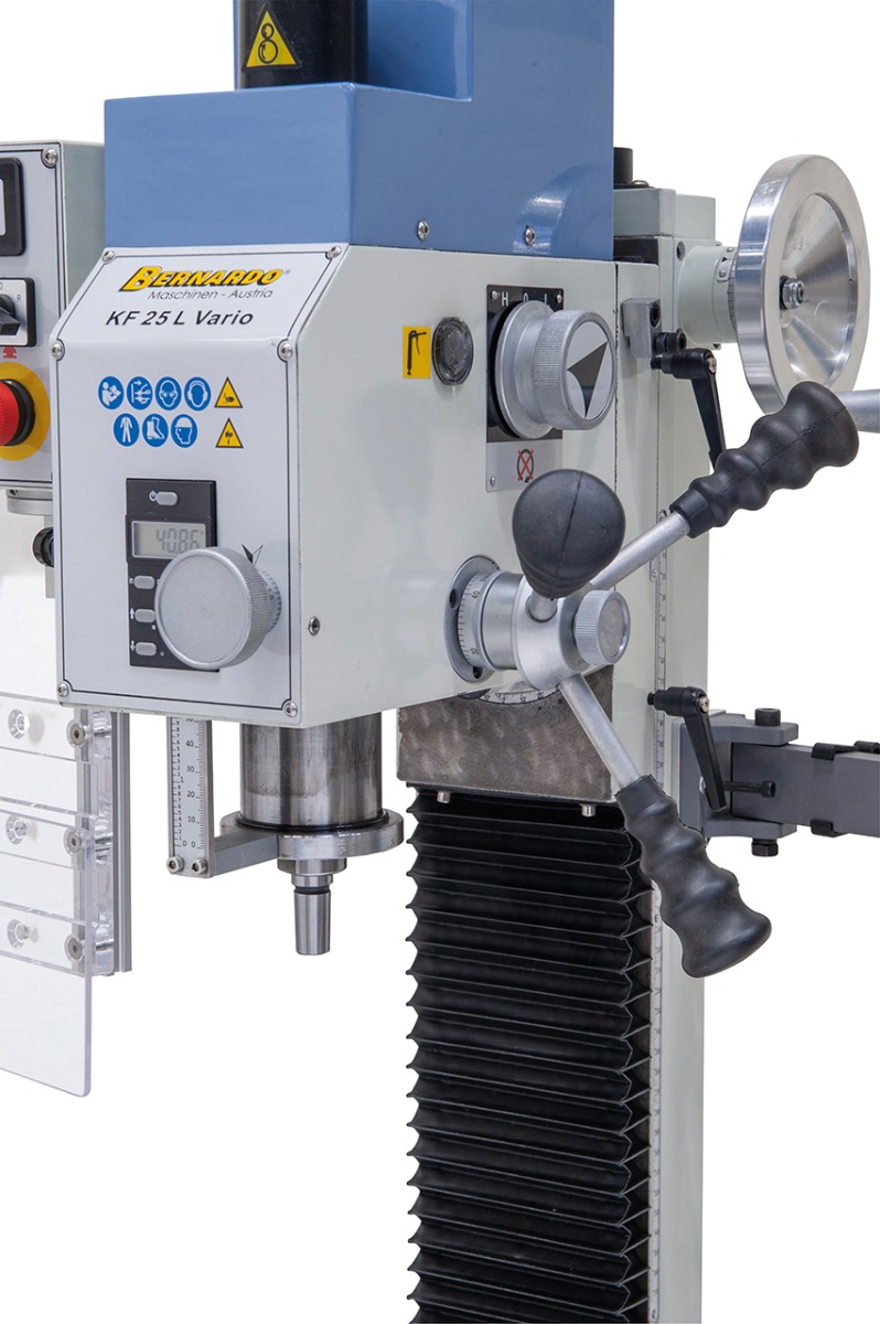 Bohr- und Fräsmaschine KF 25 L Vario inkl. 3-Achs Digitalanzeige DT 40