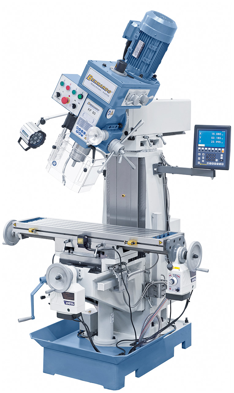 KF 60 inkl. 3-Achs-Digitalanzeige ES-12 H und Vorschub für x/y-Achse