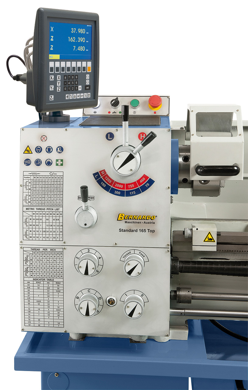 Leit- und Zugspindeldrehmaschine Standard 165 Top inkl. 3-Achs-Digitalanzeige ES-12 V *