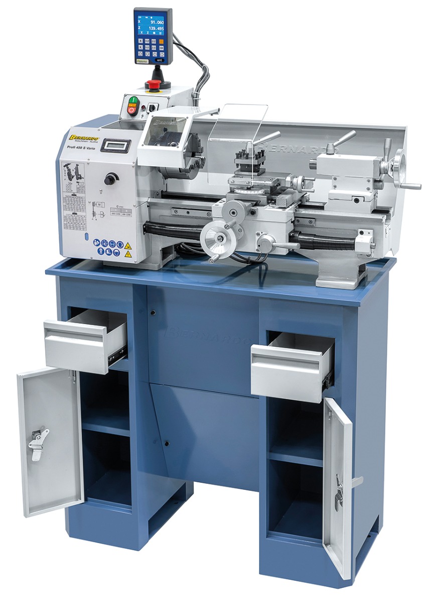 Leitspindel-Drehmaschine Profi 450 S Vario / 230 V inkl. 2-Achs-Digitalanzeige DT 40
