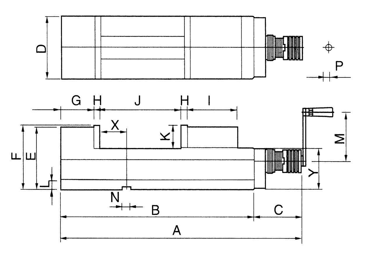 NC-Maschinenschraubstock CHV 130 V