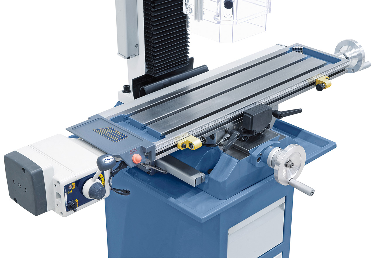 Bohr- und Fräsmaschine BF 28 BDC mit Vorschub inkl. 3-Achs-Digitalanzeige ES-12 V