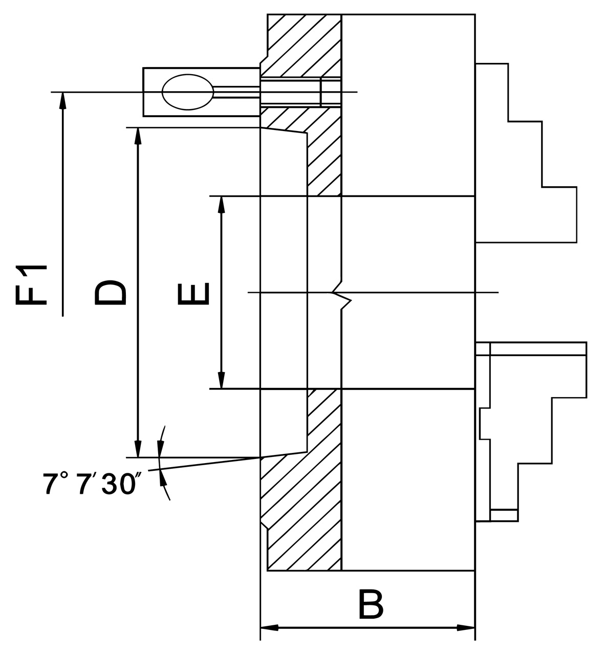 Präzisions-4-Backenfutter PO4-200/D6