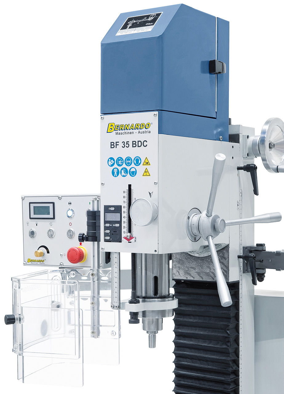 Bohr- und Fräsmaschine BF 35 BDC mit Vorschub inkl. 3-Achs-Digitalanzeige ES-12 V