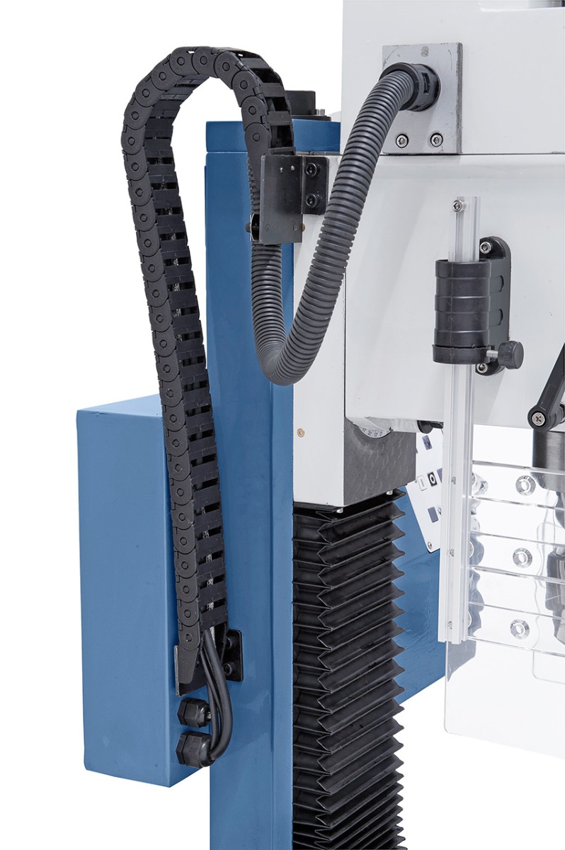 Bohr- und Fräsmaschine KF 28 Top mit Vorschub inkl. 3-Achs Digitalanzeige ES-12 V