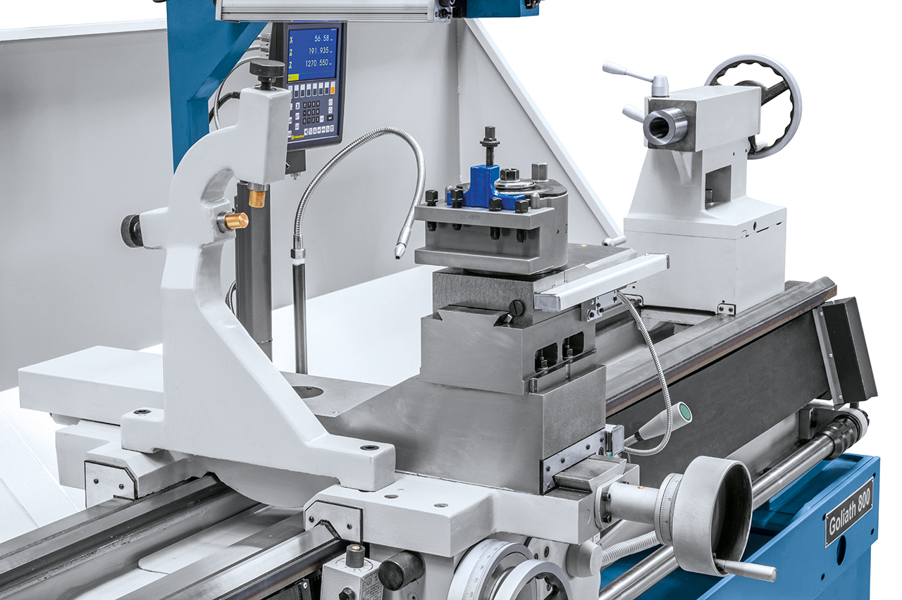 Produktionsdrehmaschine Goliath 800 x 1000 inkl. 3-Achs-Digitalanzeige *