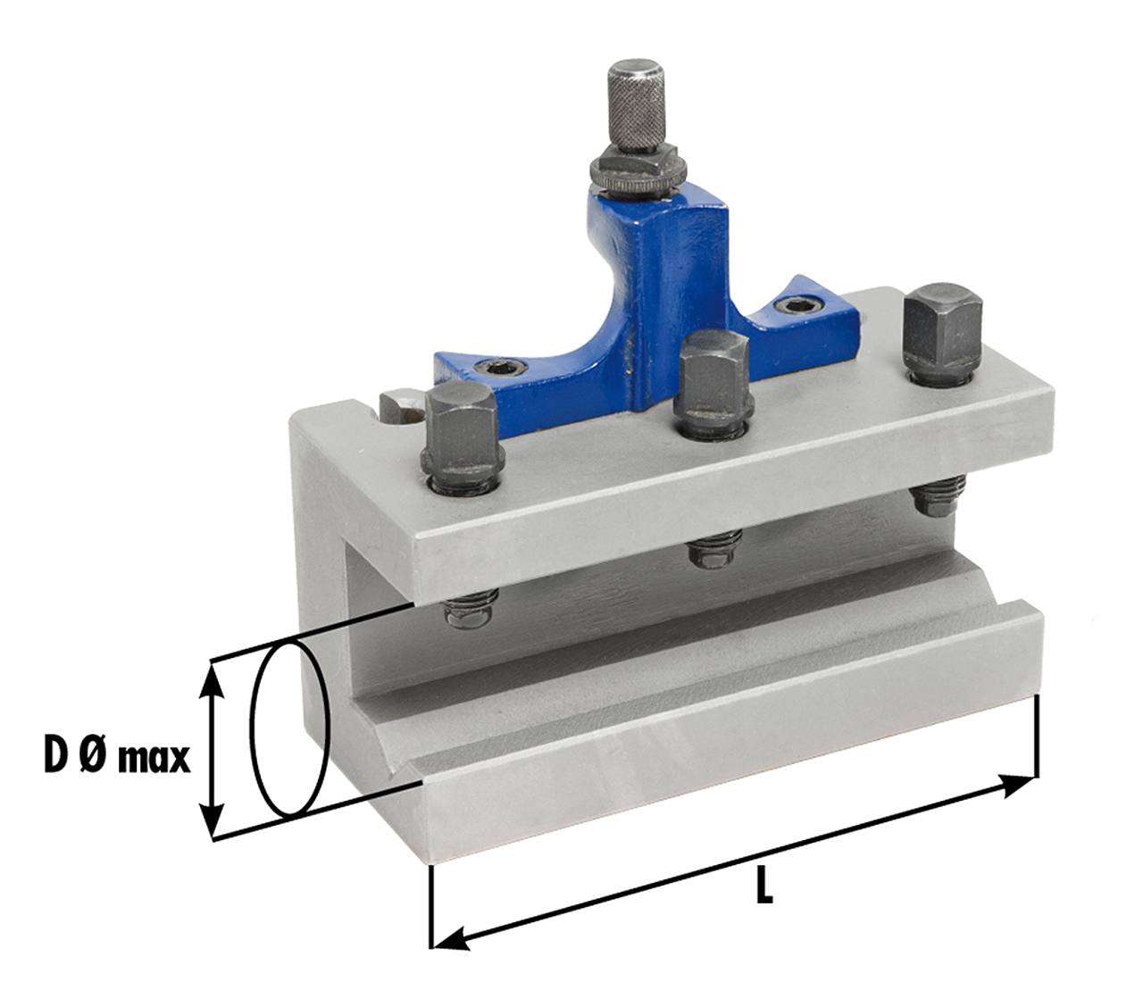 Wechselhalter mit Prismeneinsatz diam. 30 x 100 mm für Größe E