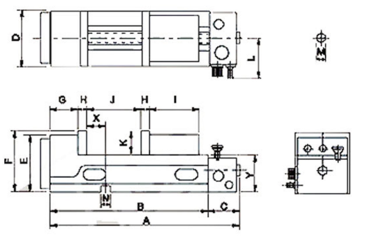 Pneumatik-Schraubstock PQV 200 V