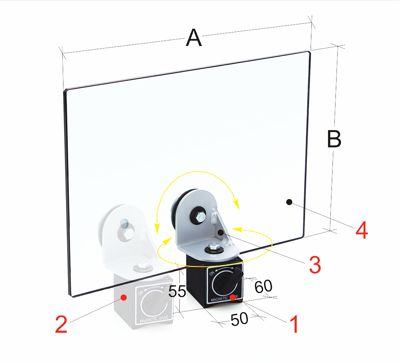 Schutzschild mit Befestigungsmagnet PBM 20/325