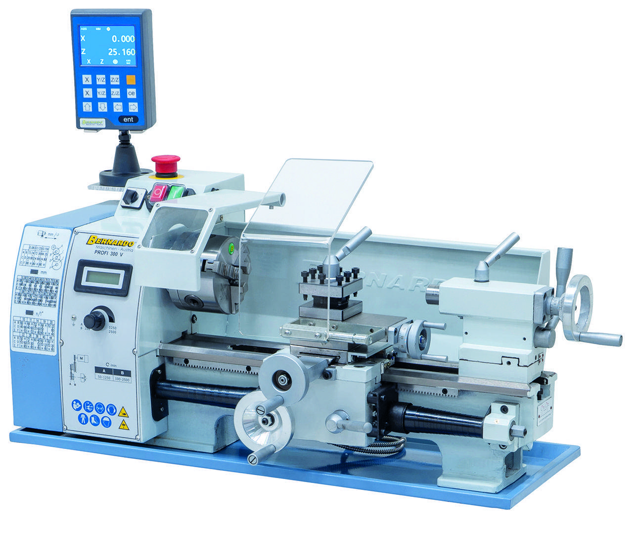 Tischdrehmaschine Profi 300 V / 230 V inkl. 2-Achs Digitalanzeige DT 40