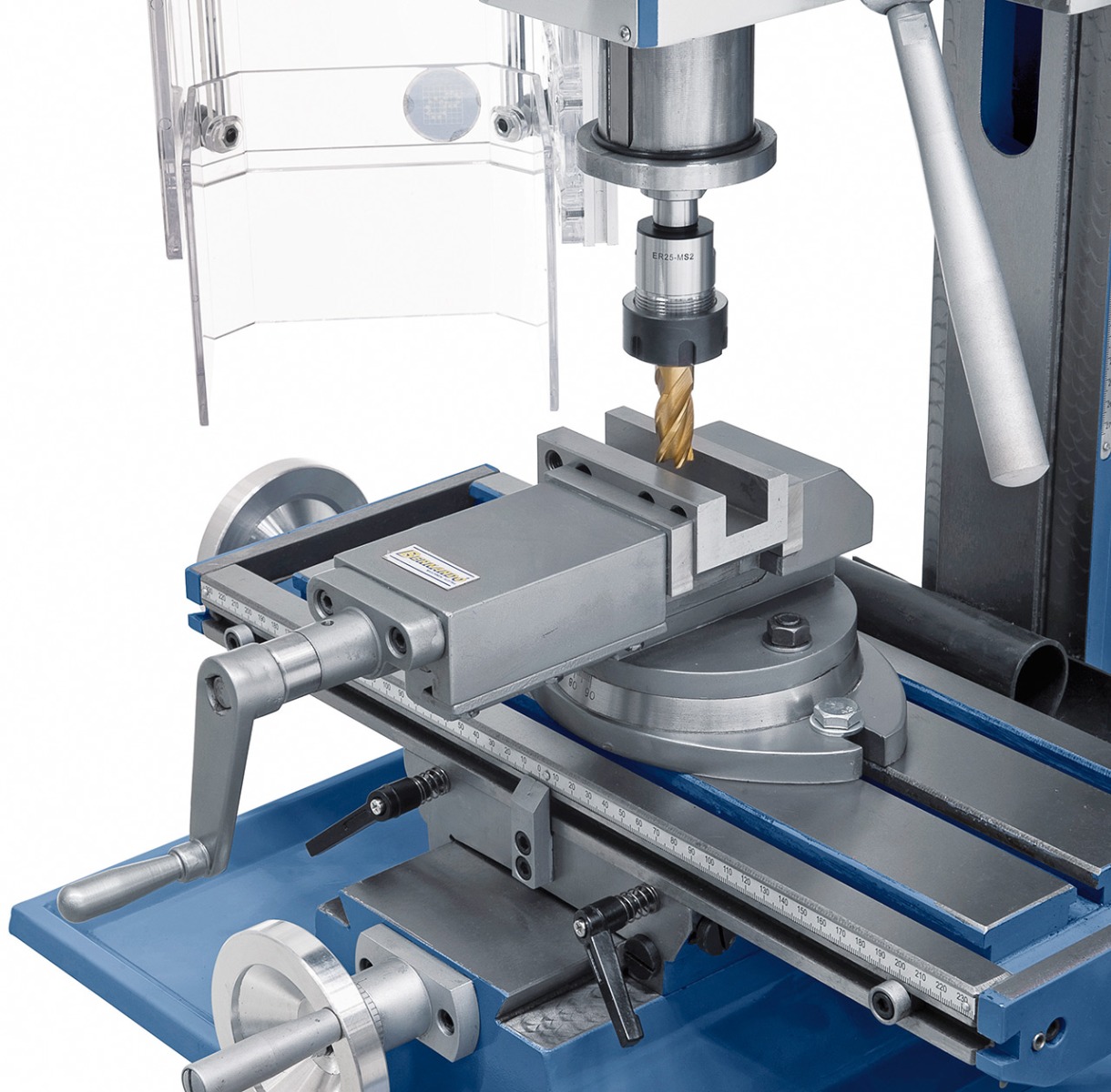 Bohr- und Fräsmaschine KF 18 Top inkl. 3-Achs Digitalanzeige DT 40