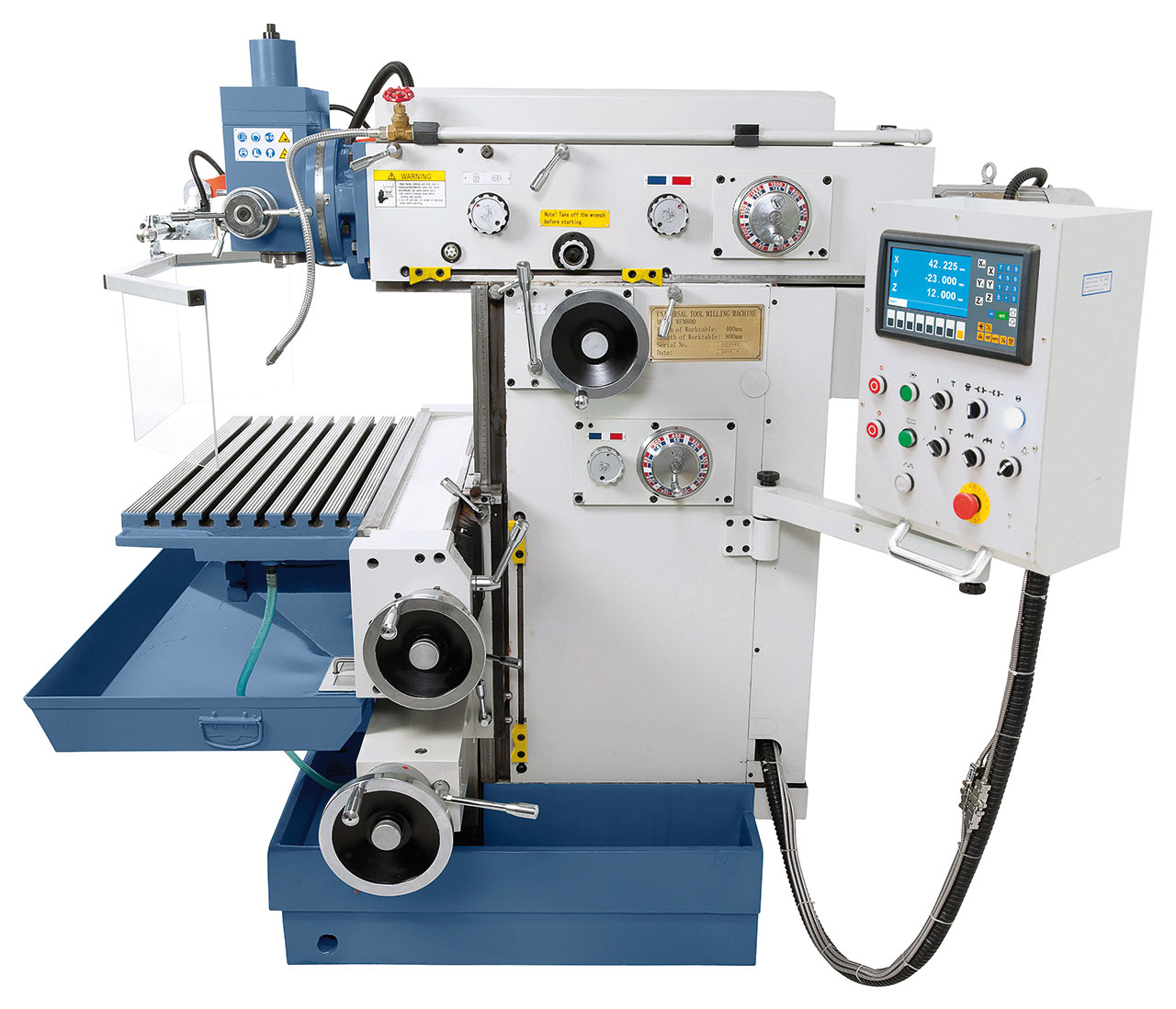 Werkzeugfräsmaschine WFM 800 inkl. 3-Achs-Digitalanzeige ES-12 H **