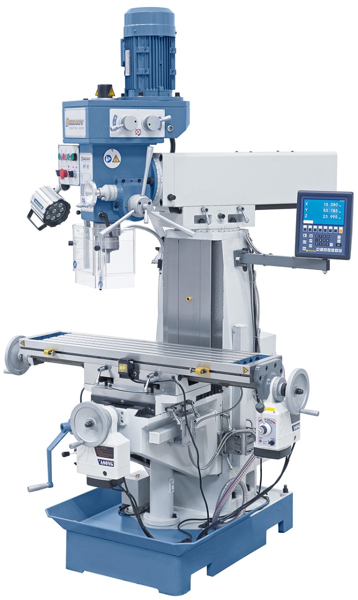 KF 60 inkl. 3-Achs-Digitalanzeige ES-12 H und Vorschub für x/y-Achse