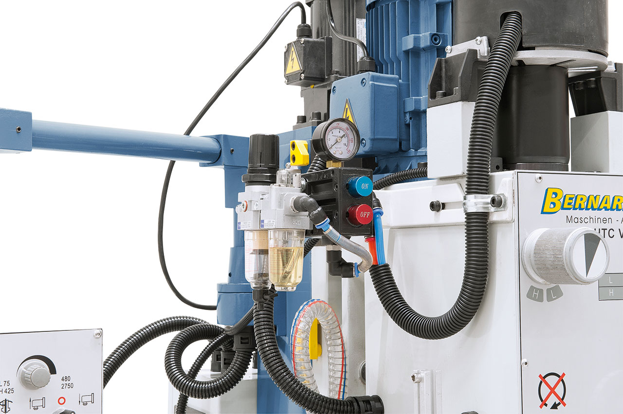 Bohr- und Fräsmaschine FM 55 HTC Vario inkl. 3-Achs-Digitalanzeige ES-12 V und Vorschub f. x-Achse