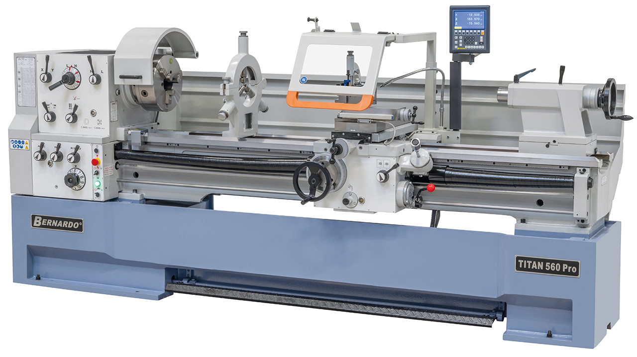 Produktionsdrehmaschine Titan 560 x 2000 Pro inkl. 3-Achs-Digitalanzeige *