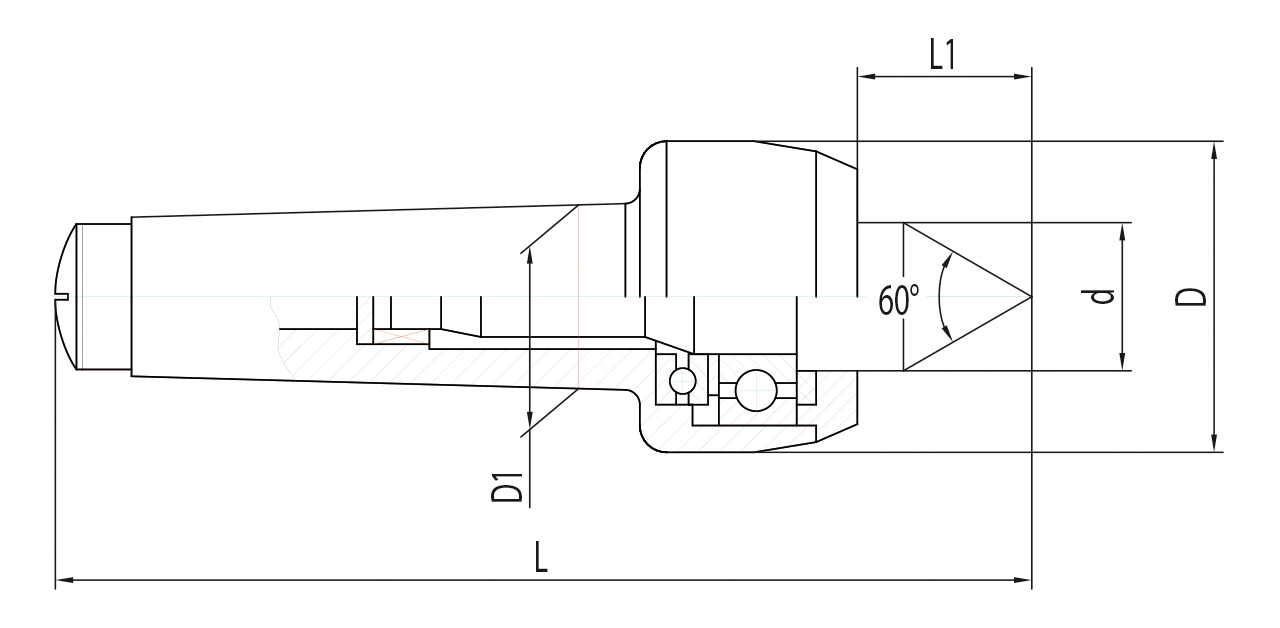 Mitlaufende Körnerspitze Typ PC - MK 3