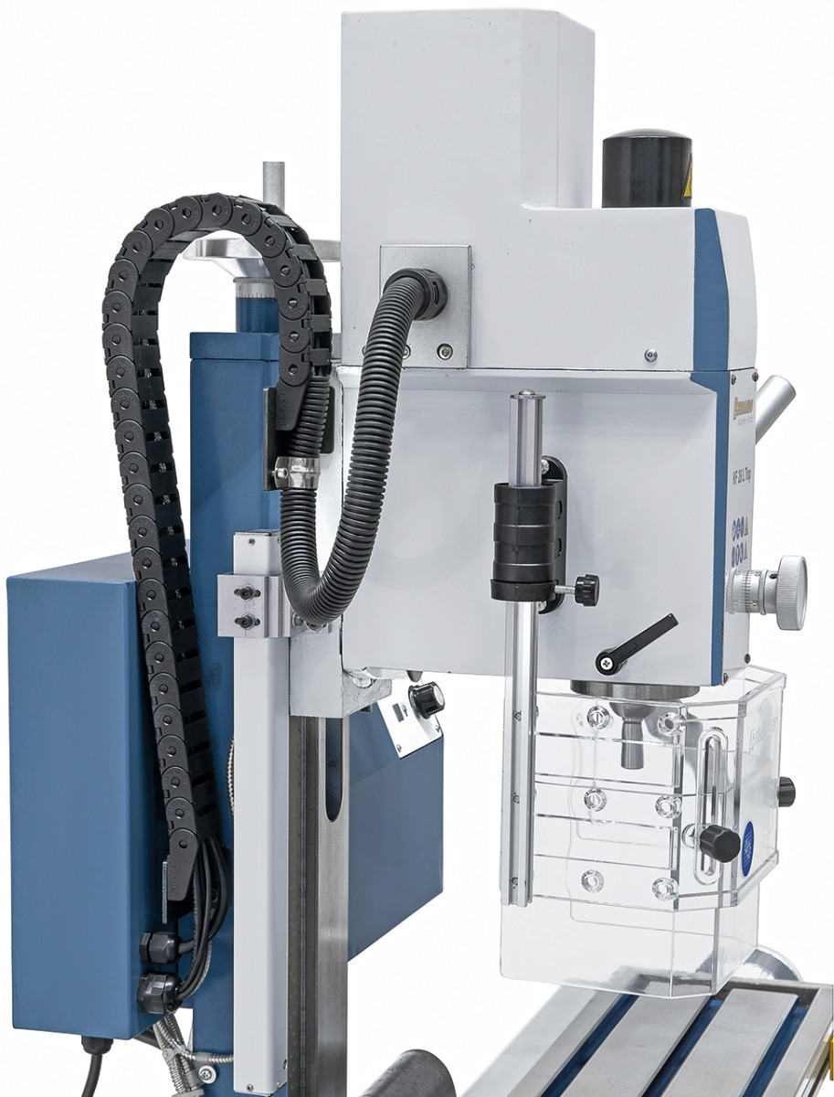 Bohr- und Fräsmaschine KF 26 L Top mit Vorschub inkl. 3-Achs Digitalanzeige DT 40