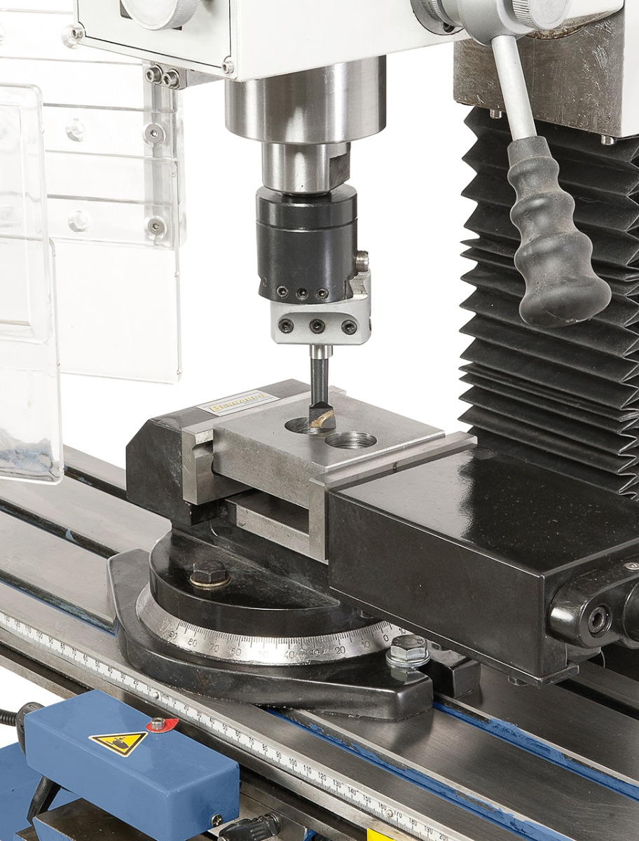 Bohr- und Fräsmaschine KF 25 D Vario inkl. 3-Achs Digitalanzeige DT 40