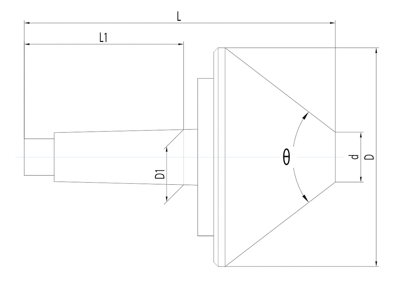 Mitlaufender Zentrierkegel MK 3 / 80 mm