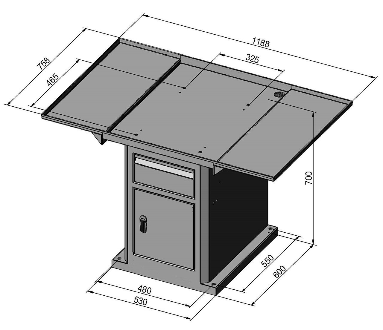 Untergestell BF 6 Deluxe mit Kühlmittelwanne