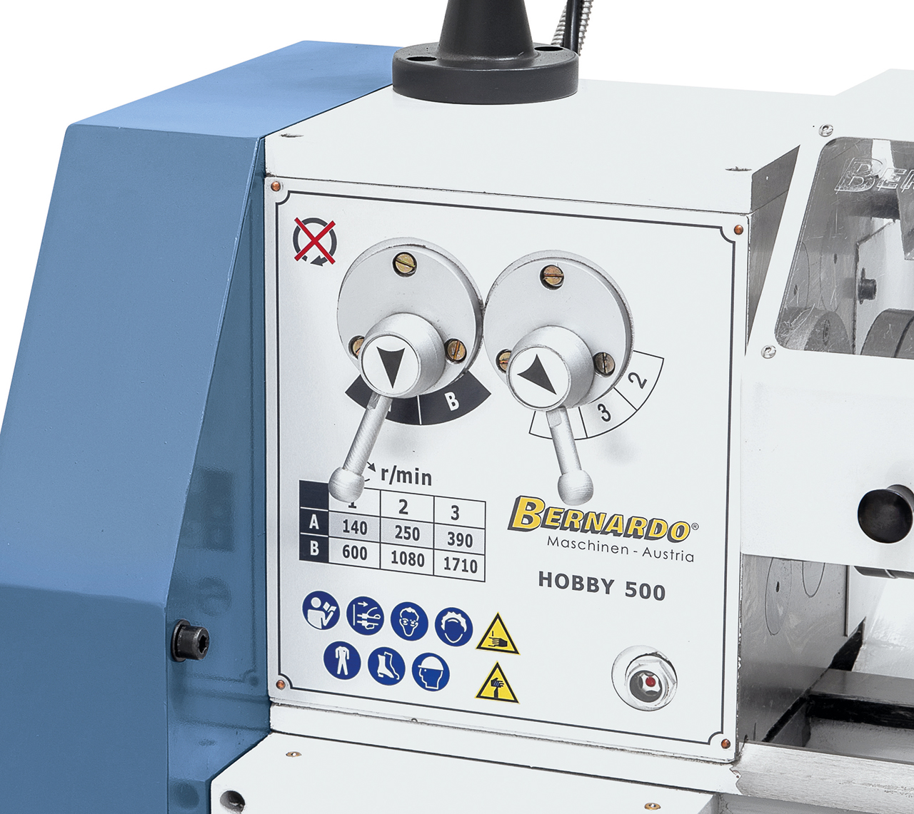 Tischdrehmaschine Hobby 500 / 230 V inkl. 2-Achs-Digitalanzeige DT 40