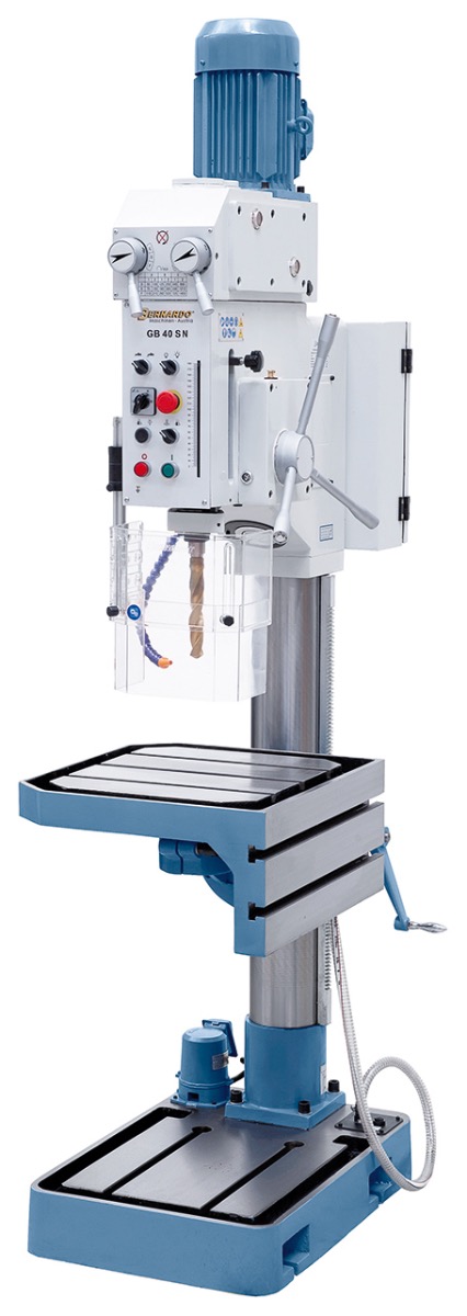 Getriebe-Säulenbohrmaschine GB 40 SN mit Winkeltisch