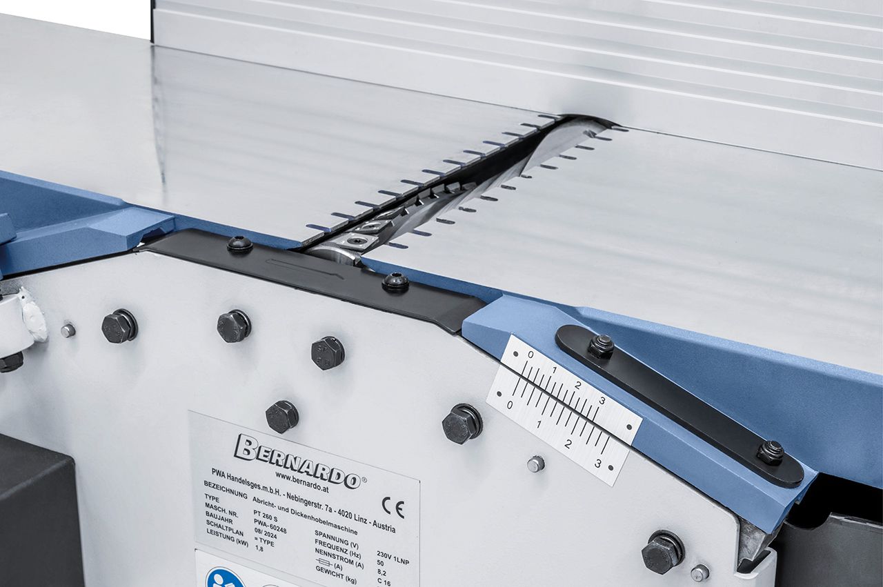Abricht- und Dickenhobelmaschine PT 260 S mit Absaugung / 230 V
