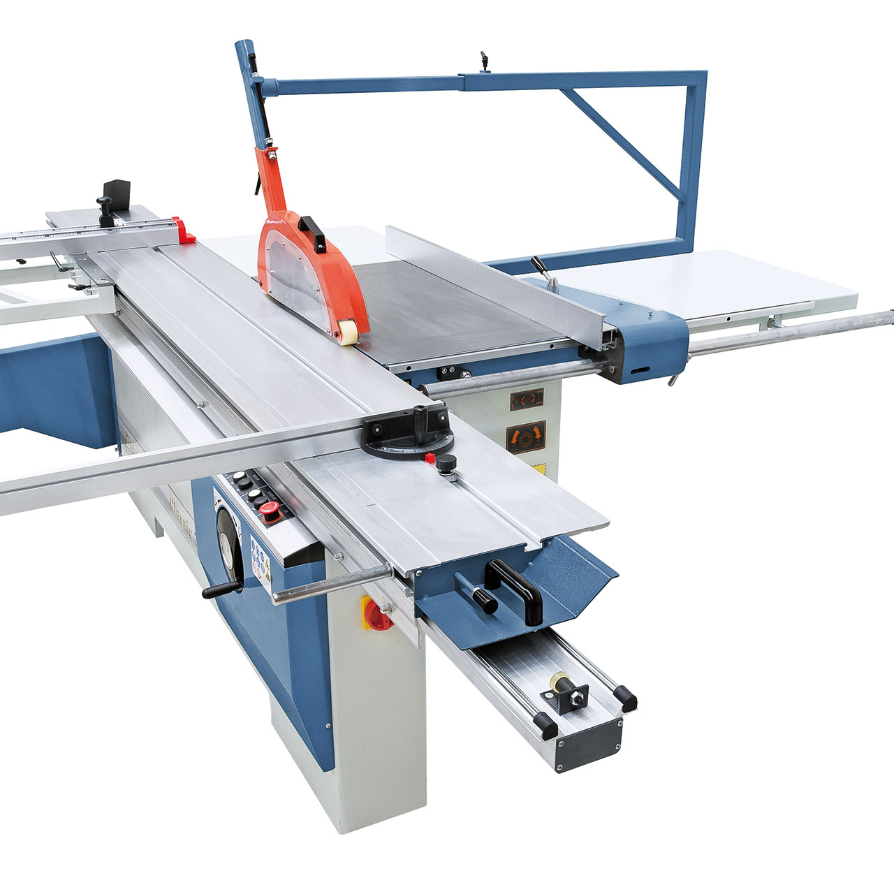 Parallelanschlag mit Schnell- und Feineinstellung für Schnittbreiten bis 1295 mm.