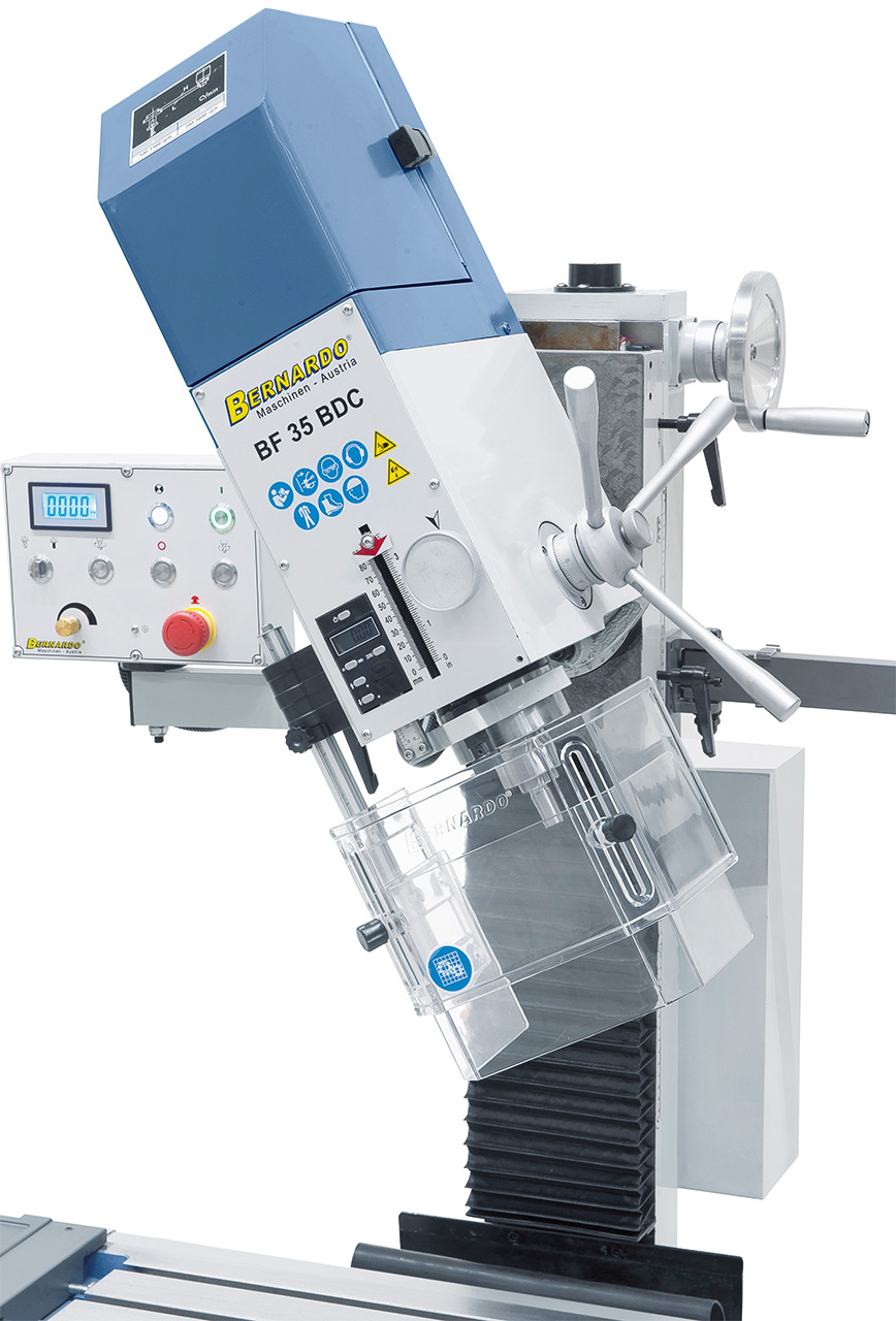 Bohr- und Fräsmaschine BF 35 BDC mit Vorschub inkl. 3-Achs-Digitalanzeige ES-12 V