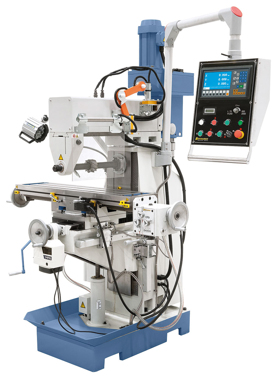 Universalfräsmaschine UWF 80 E Vario inkl. 3-Achs-Digitalanzeige ES-12 H und y-Vorschub
