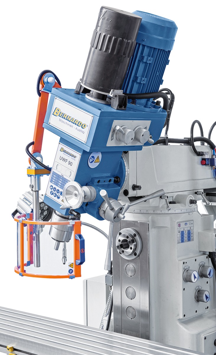 Universalfräsmaschine UWF 90 - 1270 inkl. 3-Achs-DRO ES-12 H und pneumat.WK-Klemmung *