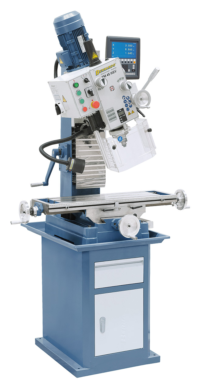 Bohr- und Fräsmaschine FM 45 HSV inkl. 3-Achs-Digitalanzeige ES-12 V