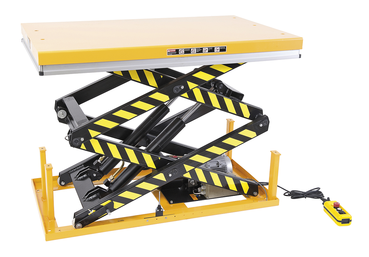 Stationärer Doppelscherenhubtisch mit geschlossener Plattform SSHT 2000 D