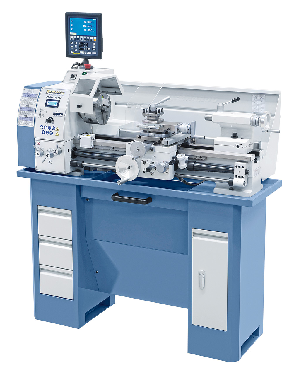 Leit- und Zugspindeldrehmaschine Profi 700 Top / 230 V inkl. 2-Achs-Digitalanzeige ES-12 V