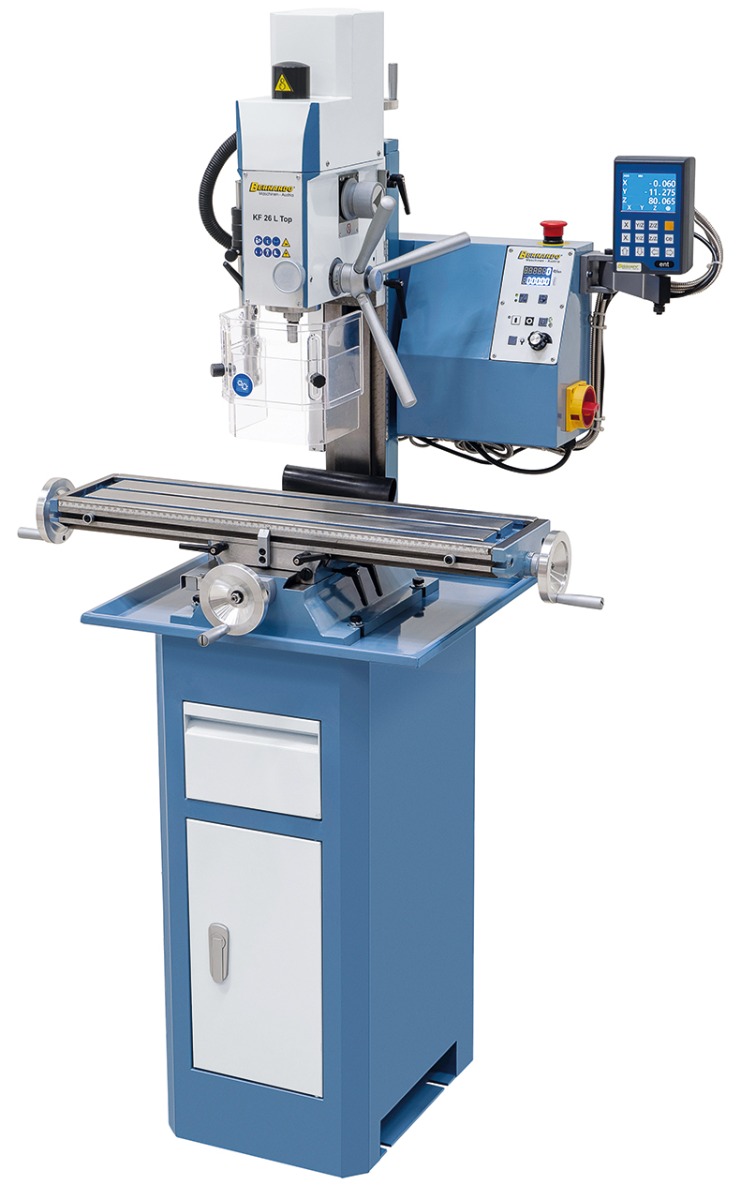 Bohr- und Fräsmaschine KF 26 L Top inkl. 3-Achs Digitalanzeige DT 40