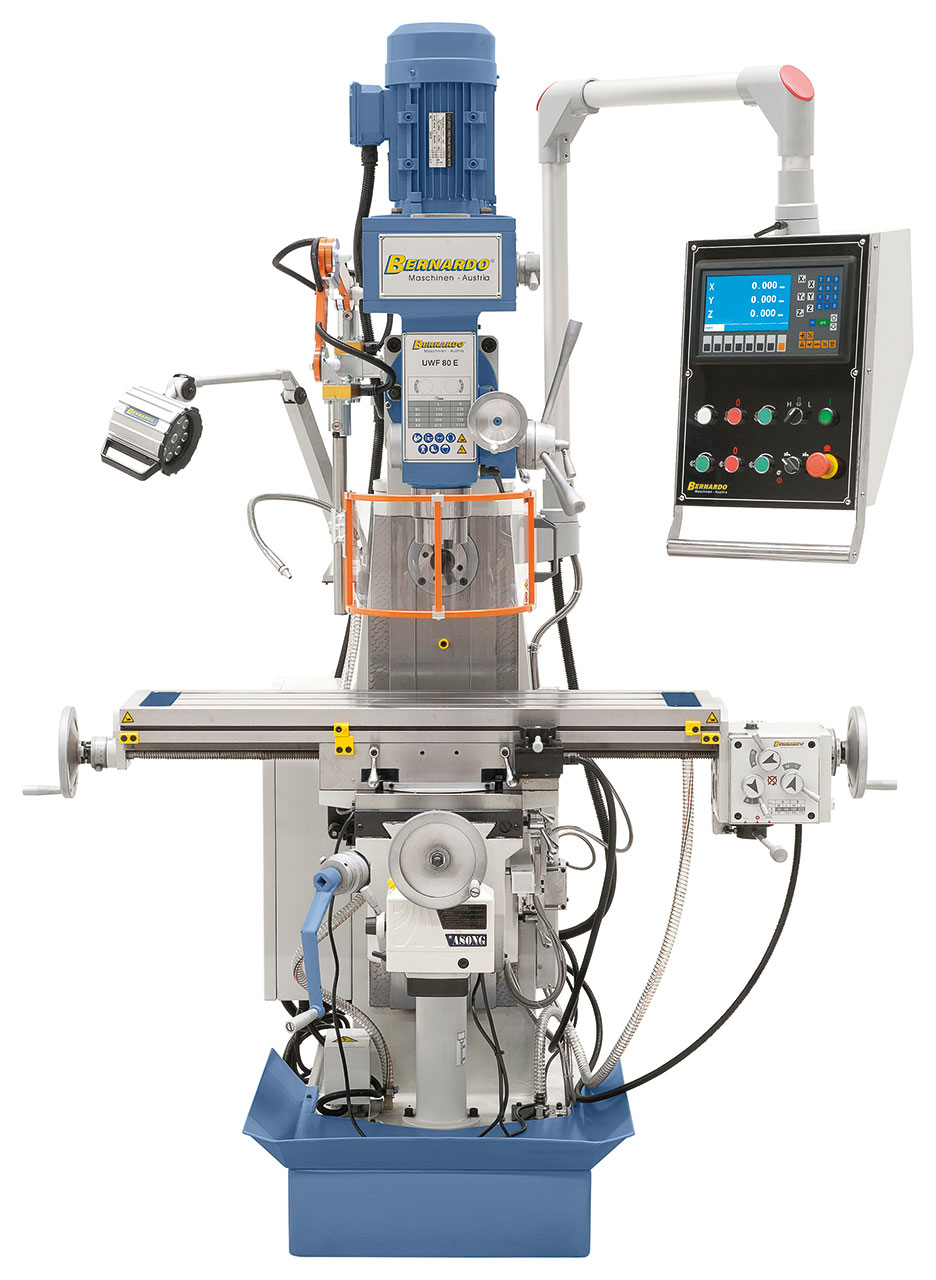 Universalfräsmaschine UWF 80 E inkl. 3-Achs-Digitalanzeige ES-12 H und y-Vorschub