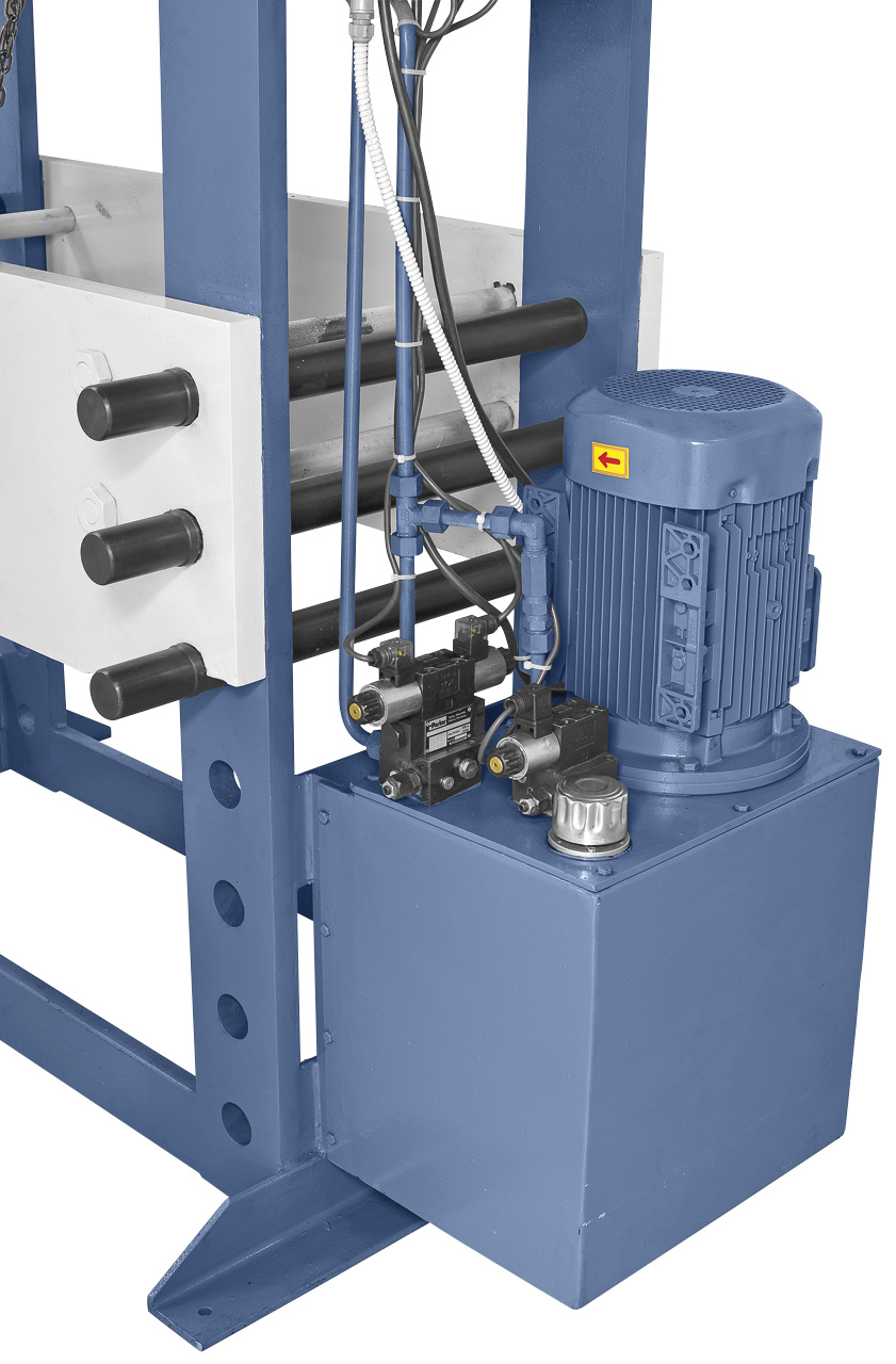 Hydraulische Werkstattpresse BRHP 150 QZ mit querverfahrbar. Druckzylinder *