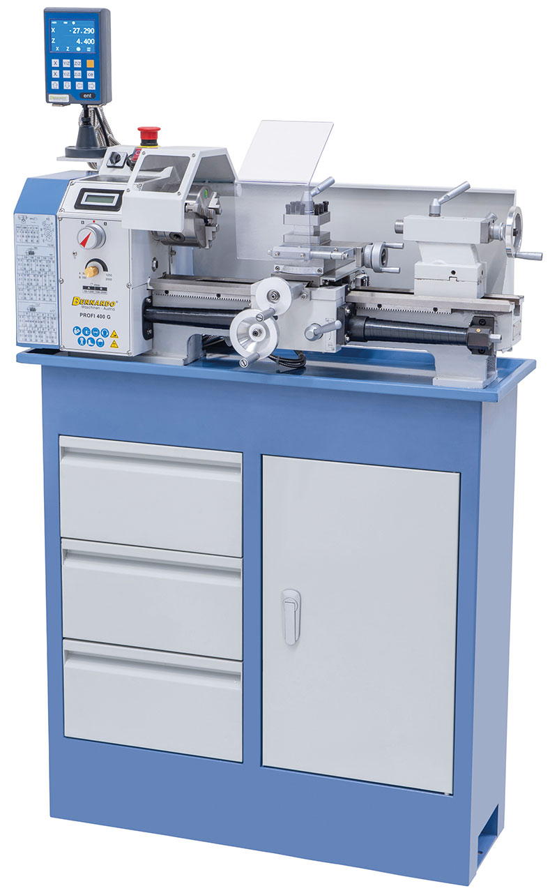 Tischdrehmaschine Profi 400 G / 230 V inkl. 2-Achs Digitalanzeige DT 40