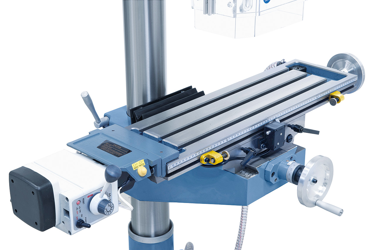 Bohr- und Fräsmaschine BF 45 HSV Vario inkl. Vorschub f. x-Achse