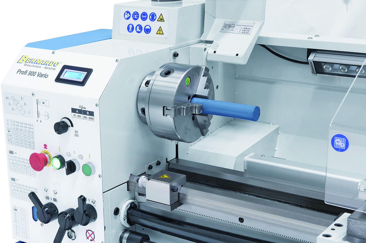 Leit- und Zugspindeldrehmaschine Profi 900 Vario / 400 V inkl. 2-Achs-Digitalanzeige ES-12 V