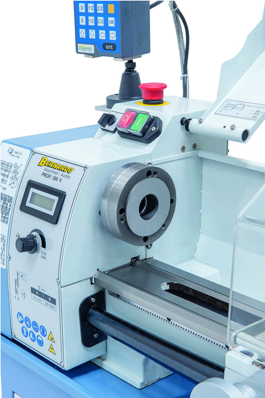 Tischdrehmaschine Profi 300 V / 230 V inkl. 2-Achs Digitalanzeige DT 40