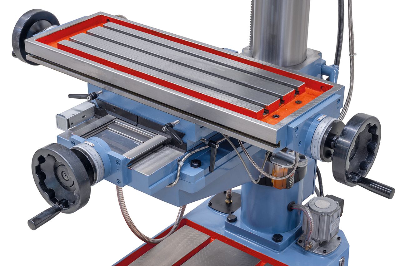 Getriebe-Säulenbohrmaschine GB 55 SK NC Vario mit Kreuztisch *