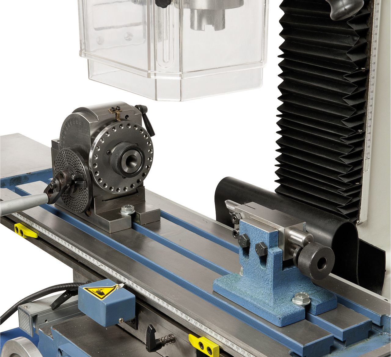 Bohr- und Fräsmaschine KF 25 PRO mit Vorschub inkl. 3-Achs Digitalanzeige ES-12 V