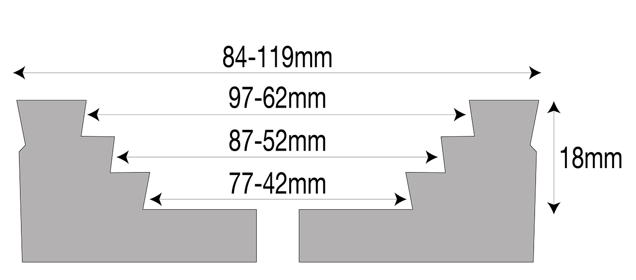 Große 3-fach gestufte Standardbacken f. Spannfutter M 95